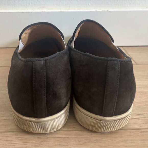 Christian Louboutin Applique Love Black Suede Loafers Slip on Sneakers 43 US 10 - Picture 6 of 16